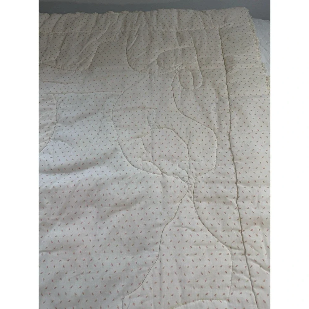 Vintage Chenille Flower Basket Small Throw Blanket 50x40